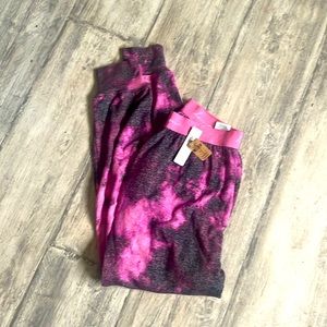 PINK pajama jogger pant size small NWT